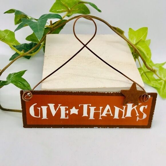 Thanksgiving Ornament Home Motivational Sign New - Picture 3 of 12